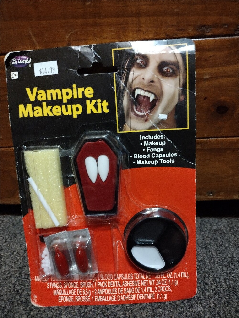 Vampire Makeup Kit – Red & White Halloween Fangs Set